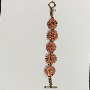 Lucky Brand orange flower bracelet